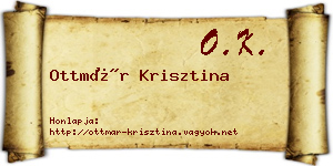 Ottmár Krisztina névjegykártya